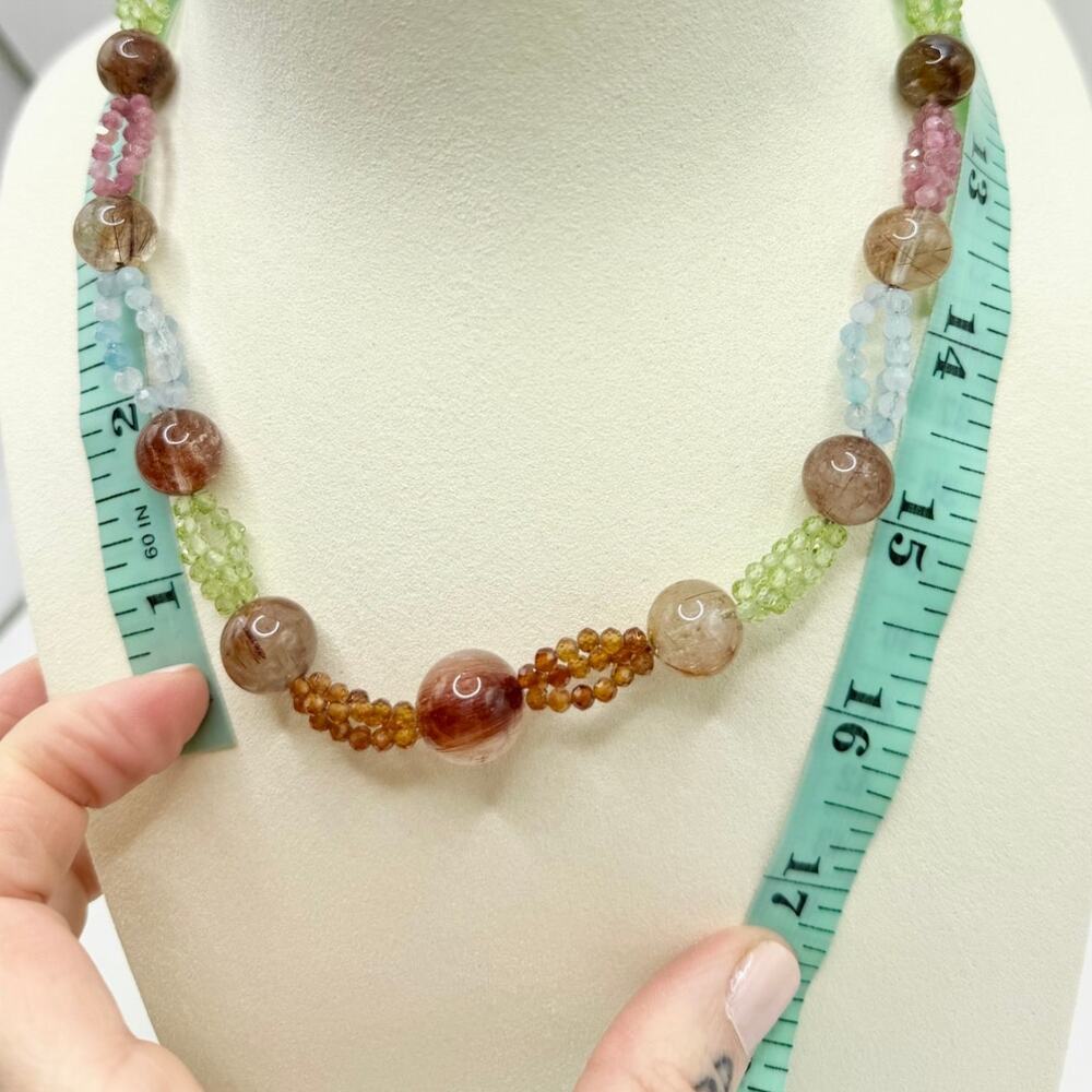 Jay King Mine Finds Sterling Silver Multicolor Natural Gemstone 18" Necklace - Picture 13 of 13